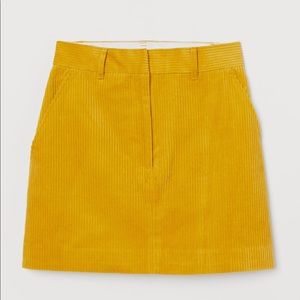H&M Cotton Corduroy Skirt